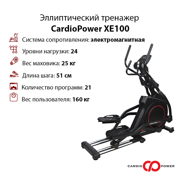 Эллиптический тренажёр CardioPower XE100